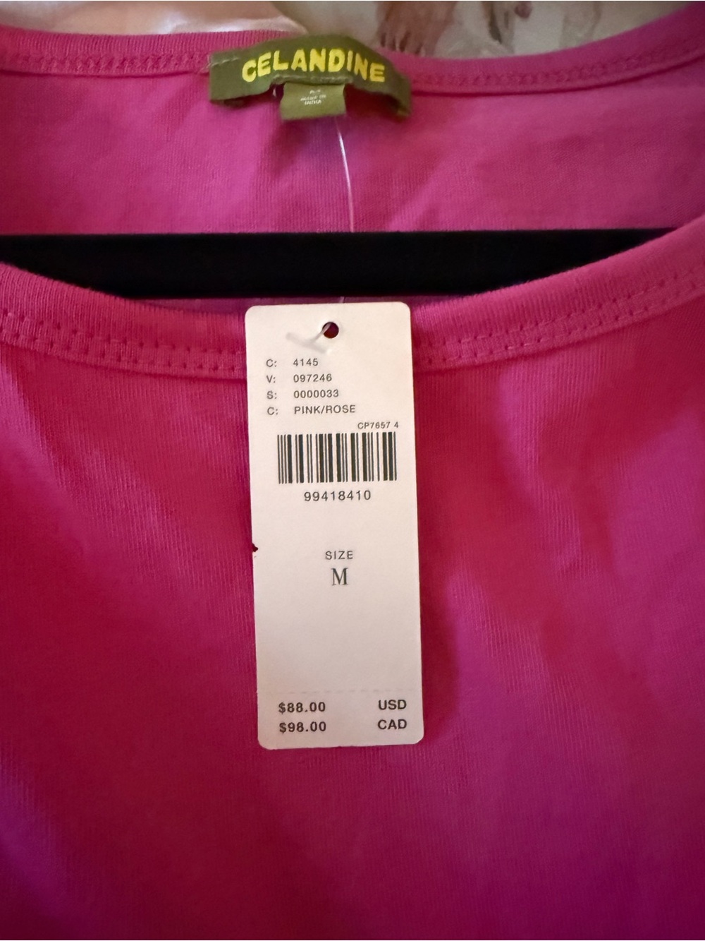 NWT, Celandine pink twist front dress from Anthropologie - Picture 3 of 9